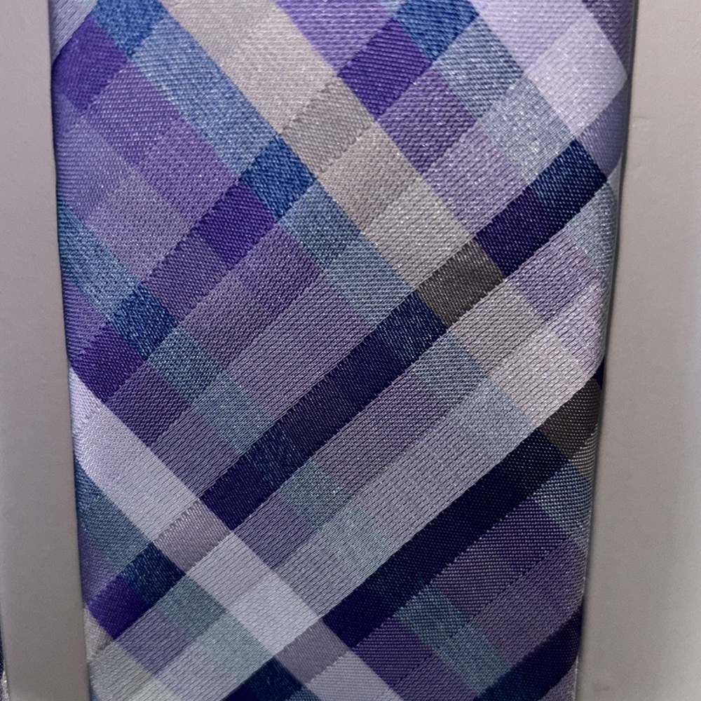 Bespoke plaid tie necktie